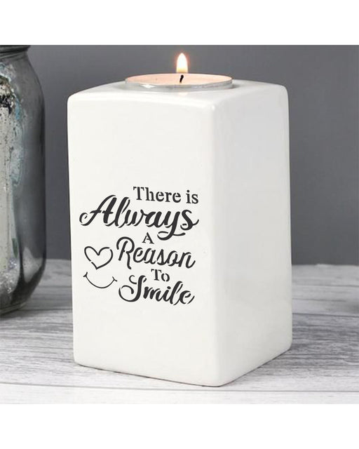 CrafTreat Reason to Smile quote Stencil for candle decorations