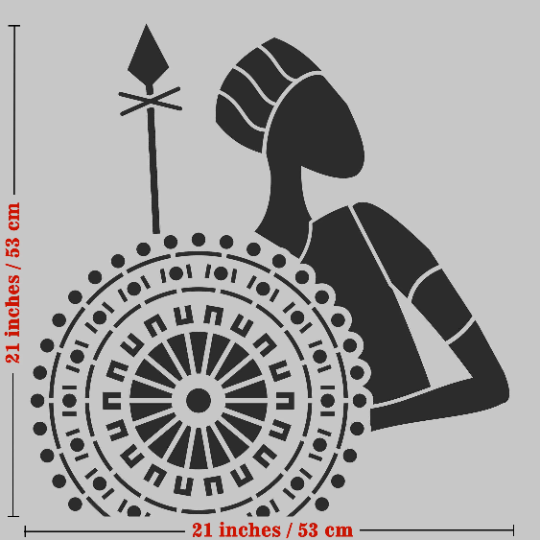 Buy Tribal Men Stencil for wall paintings, African Tribal stencils for