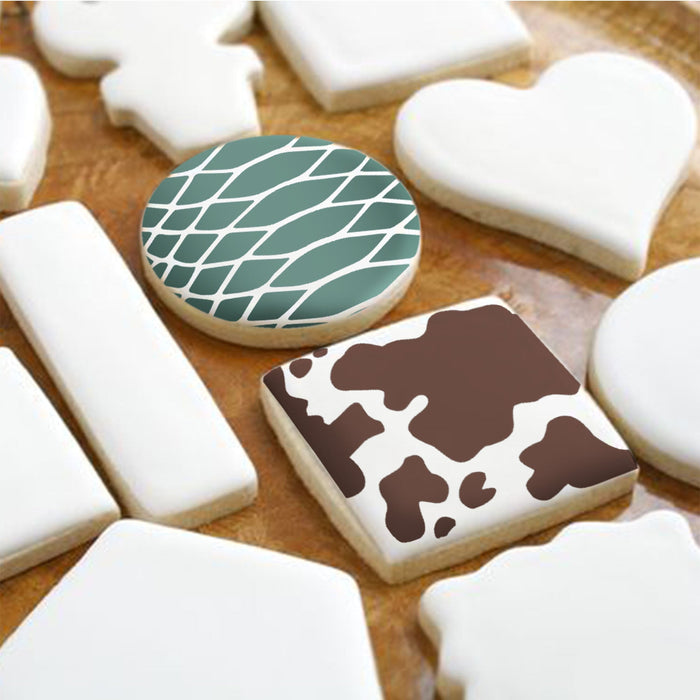 CrafTreat Animal Skin Stencil Set for cookie and Cake Decorations 12 pcs 6x6 CTS746