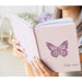 CrafTreat Beautiful Butterflies Stencil on NoteBook 36 pcs 3x3 CTS745