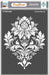 CrafTreat Brocade Motifs Pattern Stencil for paintings Damask Design Stencil Paintings CTS765
