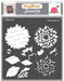 CrafTreat Layered Dahlia Stencil For Painting 6x6 Inches CTS771