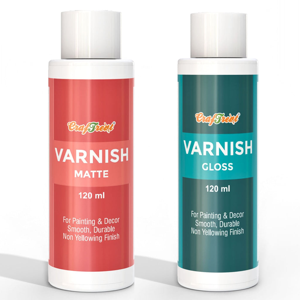 CrafTreat Gloss Varnish for Acrylic Painting - Varnish for Painting - 1000  ml - Clear Varnish for Clay Art, Wood, Canvas, Paintings