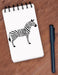 CrafTreat Zebra Animals Set Stencil on Note Pad 