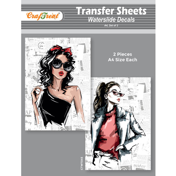 Craftreat Water Transfer Sheet Fashion Woman A4