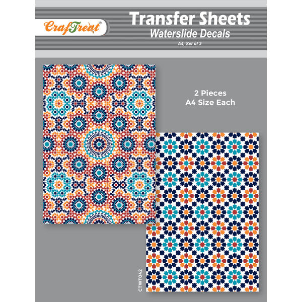 CrafTreat Water Transfer Sheet Moroccan 1 A4Water Slide Decal