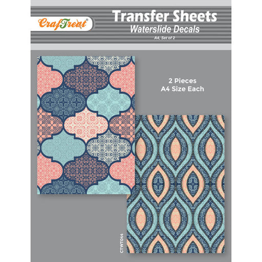 CrafTreat Water Transfer Sheet Moroccan 2 A4Water Slide Decal