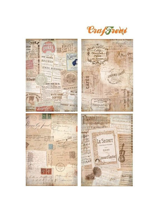 Craftreat Decoupage Paper - French Background