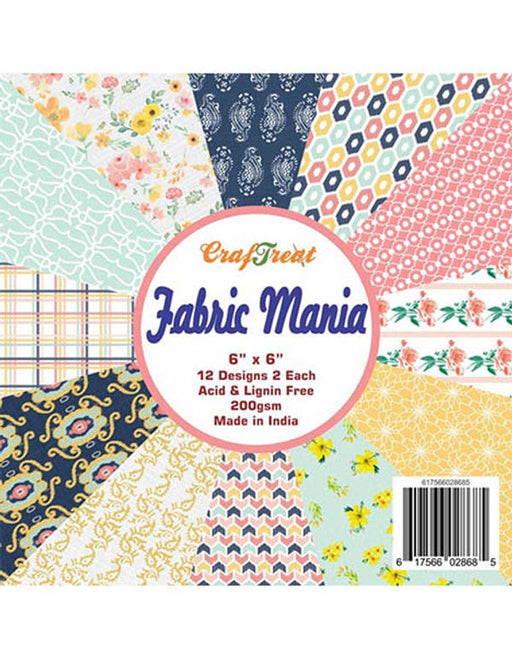 CrafTreat Fabric Mania Paper Pack 6x6 InchesCTPP6013