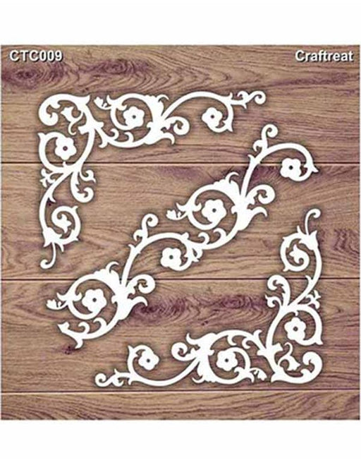 CrafTreat Floral Chipboard Laser Cut Embellishments for Card Making and  Scrapbooking - Leafy Swirls - Size: 5.5X6 Inches - Leaf Embellishments for