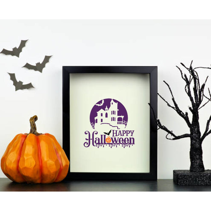 12PCS Halloween Themed Drawing Stencils 6x6 Happy Halloween Pumpkin Bat  Ghost Template for Scrabooking Card Making Wall Floor Art 