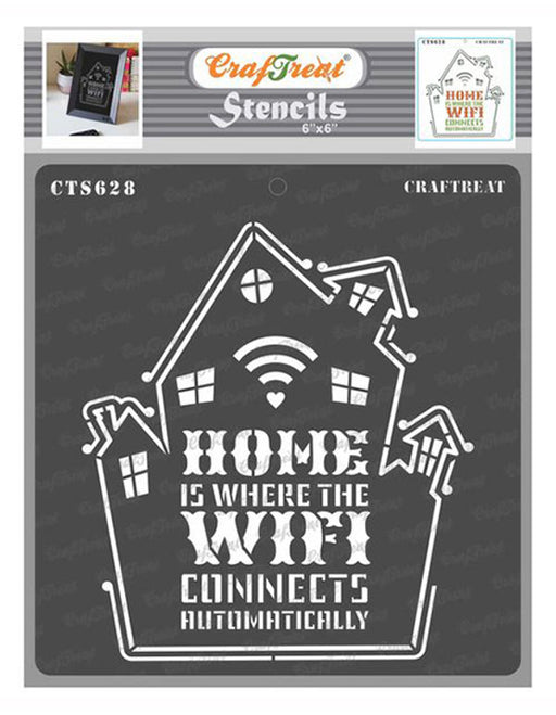 CrafTreat Home Wi-Fi Stencil Quote Stencil 