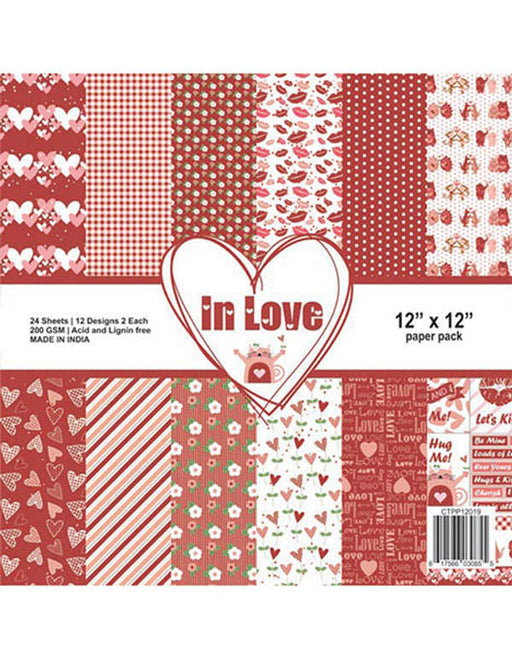 CrafTreat In Love Paper Pack 12 Inchesx12 Inches InchesCTPP12019