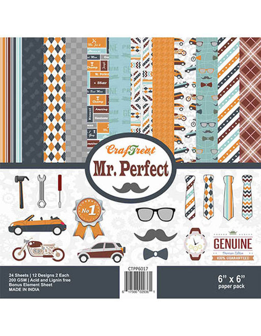 CrafTreat Mr. Perfect Paper Pack 6x6 InchesCTPP6017