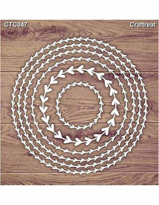 Nested Circle Wreath Laser Cut Chipboard CTC047