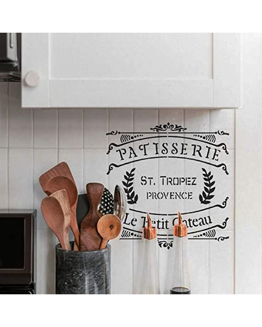 Patisserie Kitchen stencil for wall paintings 