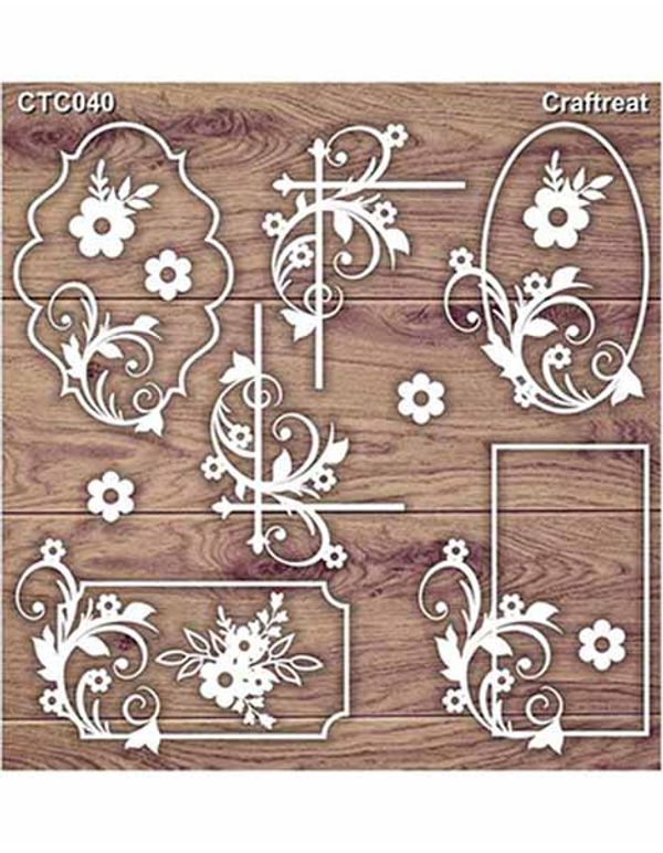 CrafTreat Frames Laser Cut Chipboard for Crafting- 5.5x6 Inches, Size: 5.56” x 6”