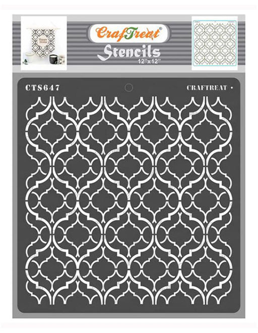 CrafTreat Trellis Pattern Stencil for Wall Painting