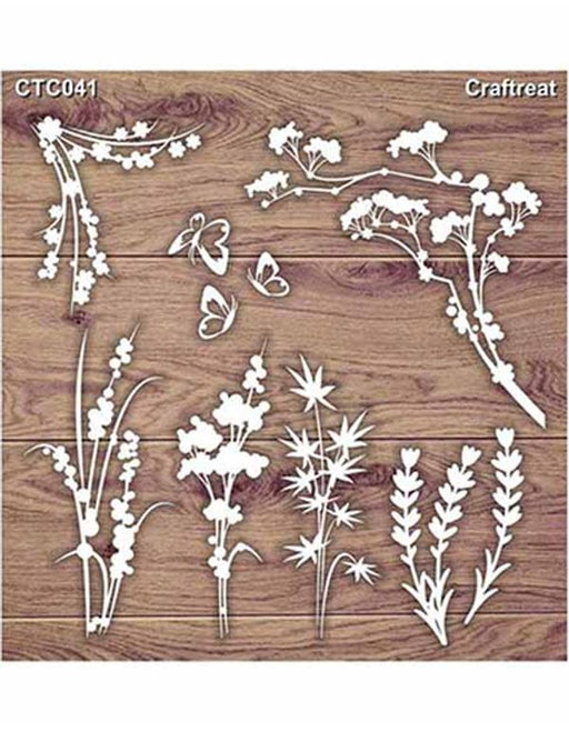Wild Flowers Laser Cut Chipboard CTC041 Chiplets for Scrapbooking Crafts
