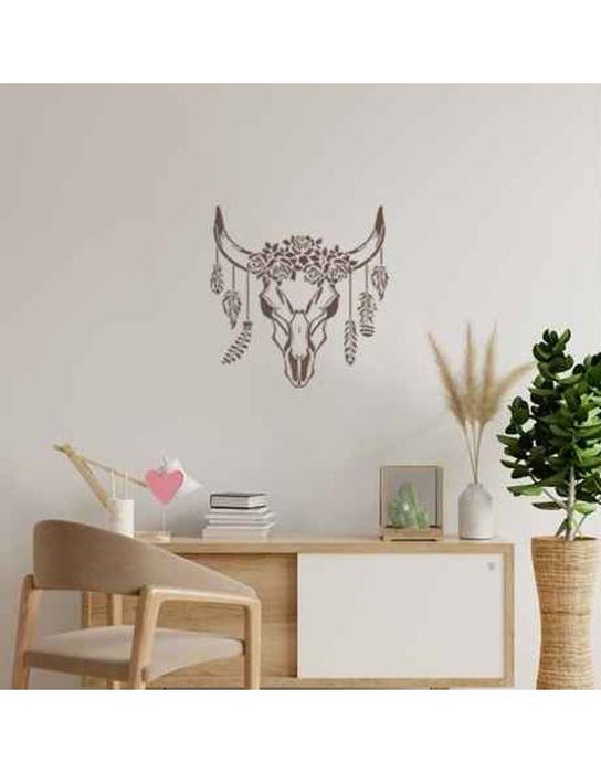 CrafTreat Bull Head Wall Stencil Decor | Animal Stencil| Decorative Cow|Bull Head Stencil 23x23 Inches
