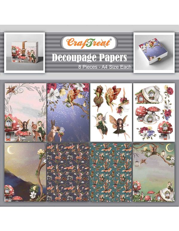 Buy Decoupage Paper Garden Flowers A4 (8pcs) Online | CrafTreat