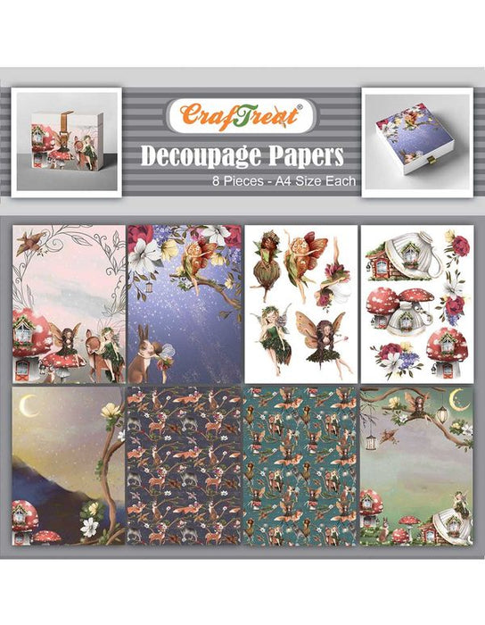CrafTreat Decoupage Paper Fairy Garden CTDP090