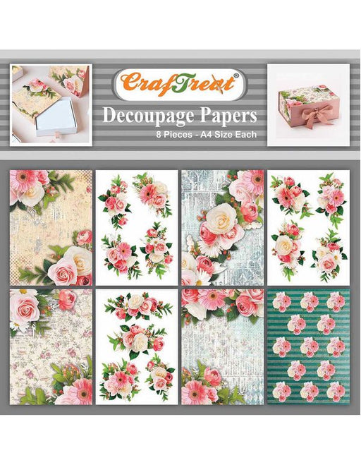 CrafTreat Decoupage Paper Romantic FlowersCTDP080 Scrapbooking Crafts DIY Paper Crafts