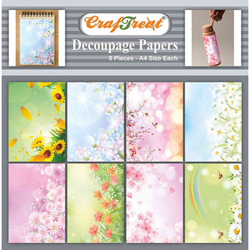 CrafTreat Decoupage Paper Spring Flowers CTDP104 Scrapbooking Crafts DIY Paper Crafts