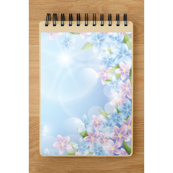 CrafTreat Decoupage Paper Spring Flowers on Note Pad Cover