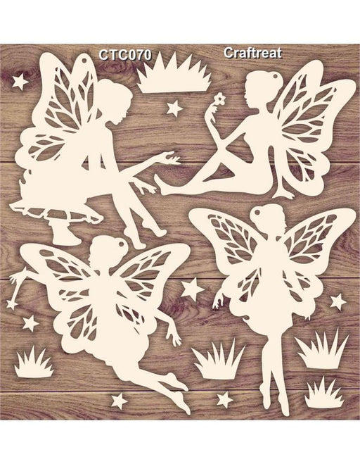 CrafTreat fairies laser cut chipboard embellishment Chiplets for Scrapbooking Crafts