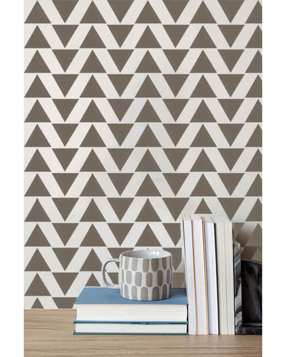 CrafTreat Geometric Triangle Stencil for Wall decor, Geometric Pattern Stencil for Paintings |Wall Stencil Geometric| Triangles Stencil 26x23 Inches
