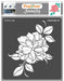 CrafTreat peony blossom Flower stencil for Card Making