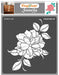 CrafTreat peony blossom stencil Flower Stencil 