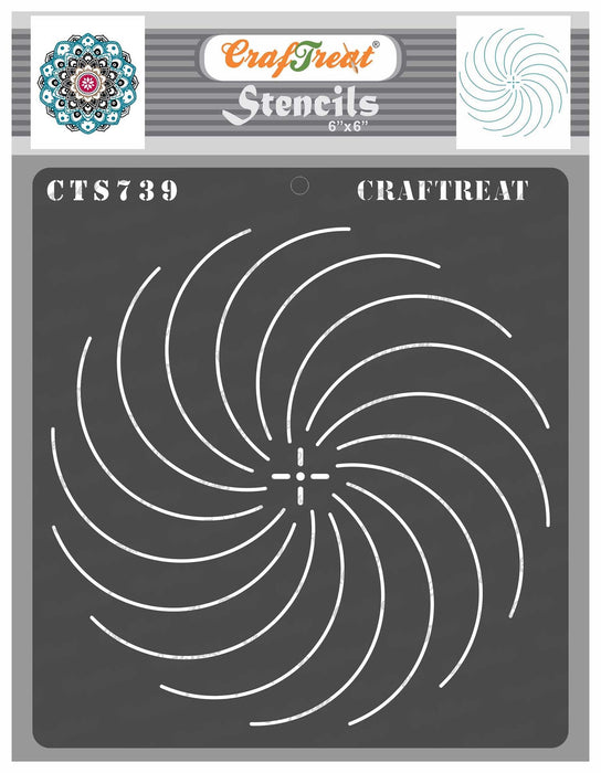 CrafTreat Geometric Mandala Stencil outline 6x6 