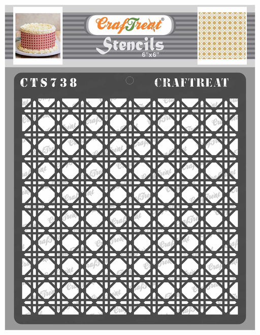 CrafTreat Can Mesh Stencil Wire Weave Stencil 6x6 