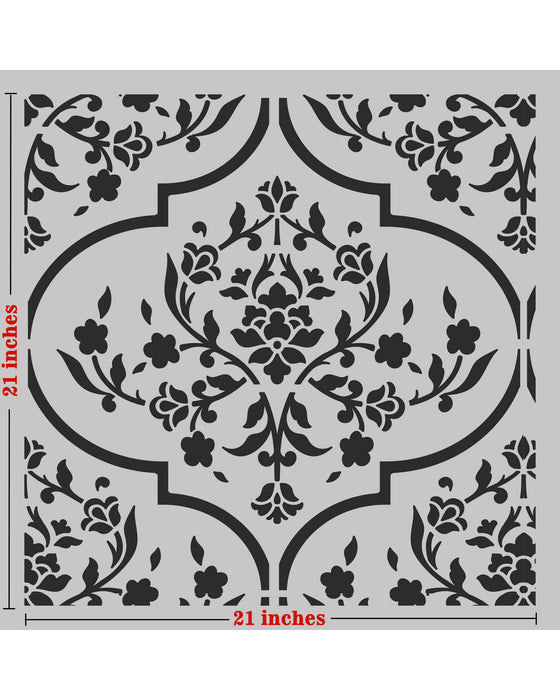 CrafTreat trellis flower pattern stencil for paintings