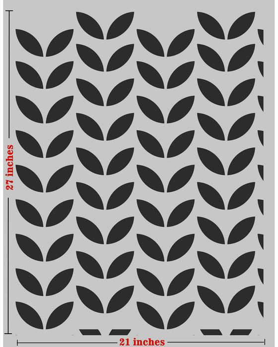 CrafTreat tropical leaf pattern wall stencils repeatable pattern for wall