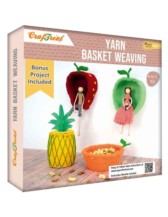 CrafTreat Yarn Basket Weaving Kit CTK009DIY Kits for Teens and Adults Paintings